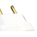Pino Triangulo Flp 2 Polos 10A. Branco - Kit C/10 Pecas