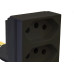 Pino 3 Saidas Ilumi 2 Polos+Terra 20A. Preto - 12320