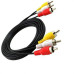 Cabo Audio/Video 3Rca + 3Rca 1,50M - Kit C/10 Pecas