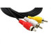 Cabo Audio/Video 3Rca + 3Rca 1,50M - Kit C/10 Pecas