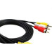 Cabo Audio/Video 3Rca + 3Rca 1,50M - Kit C/10 Pecas