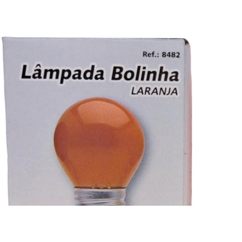 Lampada Colorida Brasfort 15Wx127V. Laranja - Kit C/25 Peças