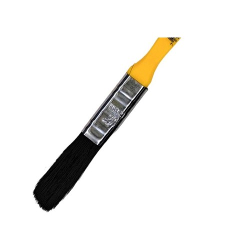 Pincel Trincha Pintura Roma Preta Ref.304 () 1/2'' Cabo Amarelo - Kit C/12 Peças