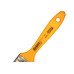 Pincel Trincha Pintura Roma Preta Ref.304   1.1/2'' Cabo Amarelo - Kit C/12 Pecas