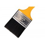 Pincel Trincha Pintura Roma Preta Ref.304   2.1/2'' Cabo Amarelo - Kit C/12 Peças