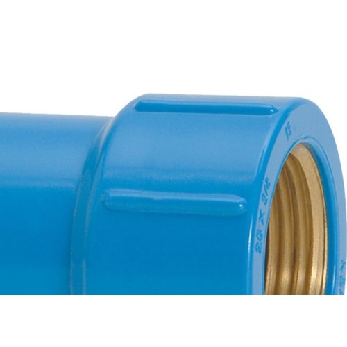 Luva Azul Com Bucha Latao Amanco 25Mm X 3/4''