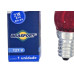 Lampada Chupeta Brasfort 7Wx127V. E14 Vermelha - Kit C/25 Pecas