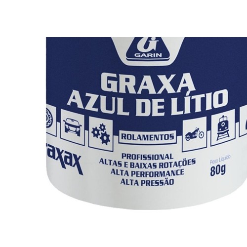 Graxa Garin Litio Azul Para Rolamento Pote 80G.