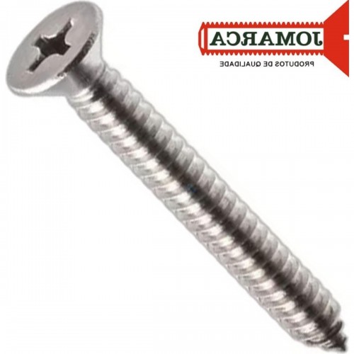 Parafuso Auto Atarraxante Inox Chata Philips Jomarca 3,5 X 22Mm - Kit C/2 Centos