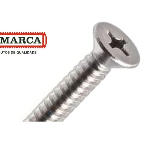 Parafuso Auto Atarraxante Inox Chata Philips Jomarca 3,5 X 22Mm - Kit C/2 Centos