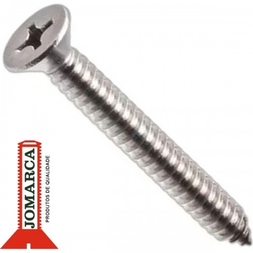 Parafuso Auto Atarraxante Inox Chata Philips Jomarca 3,9 X 25Mm - Kit C/2 Centos