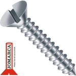 Parafuso Auto Atarraxante Chata Fenda Jomarca 5,5 X 19Mm - Kit C/2 Centos