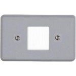 Placa Conjunto Ilumi Cinza 4X2 - 2 Interruptores - 1350 - Kit C/10 Peças