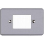 Placa Conjunto Ilumi Cinza 4X2 - 3 Interruptores - 1351 - Kit C/10 Peças