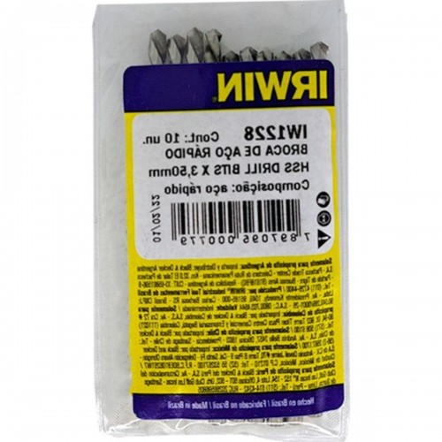 Broca Aco Rapido Irwin 3,5 Mm - Kit C/10 Peças