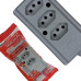 Tomada Barra Interneed 2 Polos +Terra Cinza 20A. Tripla