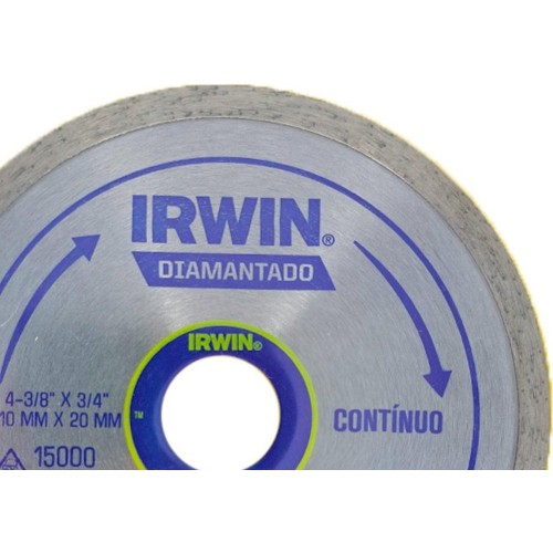 Disco Diamantado Irwin Liso 110Mm X 20Mm - 13891 - Kit C/5 Peças