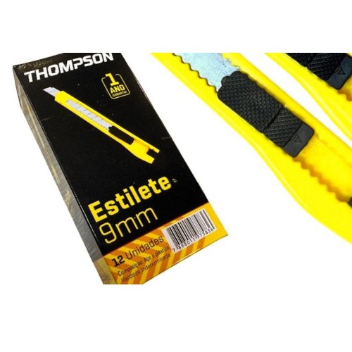 Estilete Estreito Thompson 9Mm - Kit C/12 Peças