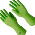 Luva Borracha Sanro Forrada Antiderrapante Top Verde P - Kit C/10 Pares