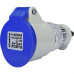 Acoplamento Industrial Femea Steck Newkon 2 Polos+Terra 200V. A 250V. 16A. Azul N3056