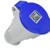 Acoplamento Industrial Femea Steck Newkon 2 Polos+Terra 200V. A 250V. 32A. Azul N3256