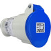 Acoplamento Industrial Femea Steck Newkon 3 Polos+Terra 200V. A 250V. 32A. Azul N4259