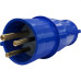 Acoplamento Industrial Macho Steck Newkon 2 Polos+Terra 200V. A 250V. 32A. Azul N3276