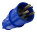 Acoplamento Industrial Macho Steck Newkon 2 Polos+Terra 200V. A 250V. 32A. Azul N3276