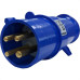 Acoplamento Industrial Macho Steck Newkon 3 Polos+Terra 200V. A 250V. 32A. Azul N4279