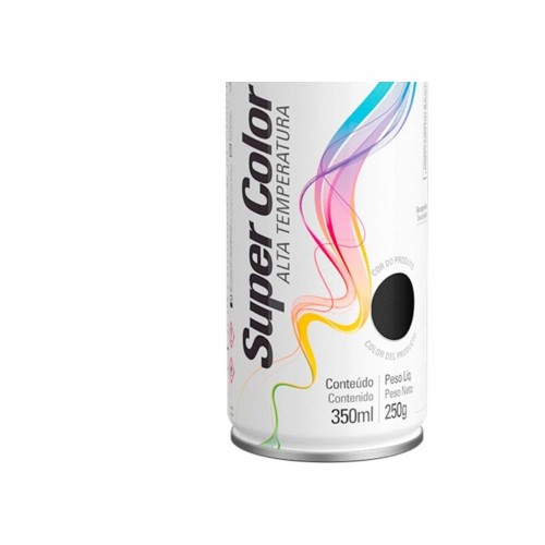 Spray Tekbond Super Color Preto Brilhante 350Ml