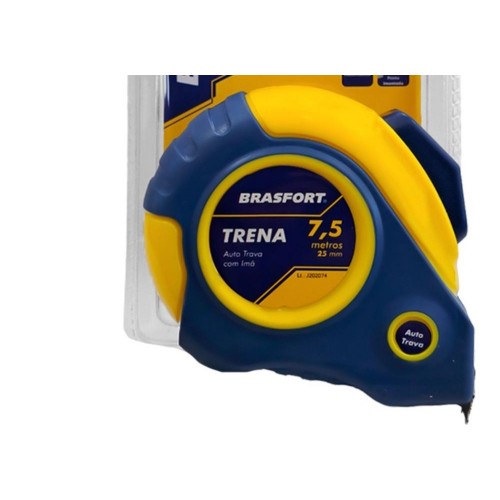 Trena Brasfort Emborrachada Auto Trava E Ima 7,5Mx25Mm - 7756