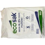 Saco De Rafia Novo Ecosak 50Cm X 75Cm - 50Kg - Pacote Com 5 Pecas Branco