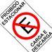 Placa Look 20X30Cm (Proibido Estacionar Carga/Descarga) - Kit C/5 Pecas