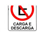 Placa Look 20X30Cm (Proibido Estacionar Carga/Descarga) - Kit C/5 Pecas