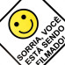 Placa Look 15X15Cm (Sorria Voce Esta Sendo Filmado) - Kit C/5 Pecas