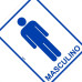 Placa Look 15X20Cm (Sanitario Masculino) - Kit C/5 Pecas