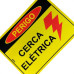 Placa Look 15X20Cm (Cerca Eletrica) - Kit C/5 Pecas