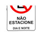 Placa Look 20X30Cm (Nao Estacione Dia/Noite) - Kit C/5 Pecas