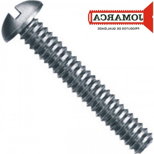 Parafuso Rosca Maquina Redonda Fenda Jomarca   5/32 X 3/8'' - Kit C/5 Centos