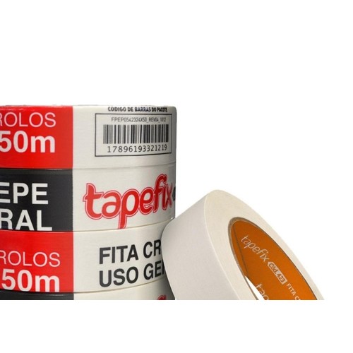 Fita Crepe Adere Uso Geral 423 - 24Mm X 50M - Kit C/5 Peças