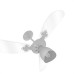 Ventilador Teto Venti-Delta Newcristal Light Branco 220V.