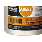 Fita Crepe Adere Para Pintura Imobiliaria 427 Profissional 18Mm X 50M - Kit C/16 Peças