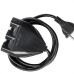 Extensao Interneed Paralela 2 Polos Axial 10A. Preta - 1,5M