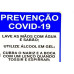 Placa Look 20X30Cm (Prevencao Covid-19) - Kit C/5 Pecas