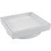 Ralo Invisivel Quadrado Estrela 15X15Cm Branco