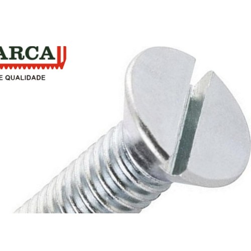 Parafuso Rosca Maquina Chata Fenda Jomarca   3/16 X 1.1/2'' - Kit C/2 Centos