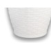 Vaso Rattan Redondo Branco Mini