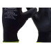 Luva Poliester Imbat Pu Preto 10 - Kit C/12 PR