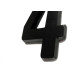 Numero Deplasti 3D Preto 4 13Cm