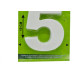 Numero Lubian 3D Branco Abs 5 10Cm